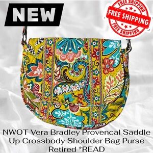 NWOT Vera Bradley Provencal Saddle Up Crossbody Shoulder Bag Retired FREE SHIP